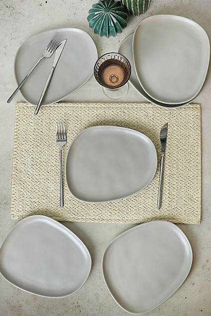 Mat Gri Tetra Pasta Taba 23 Cm 6 Adet 995
