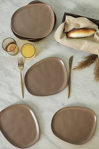 Mat Toprak Taupe Tetra Pasta Taba 23 Cm 6 Adet 977