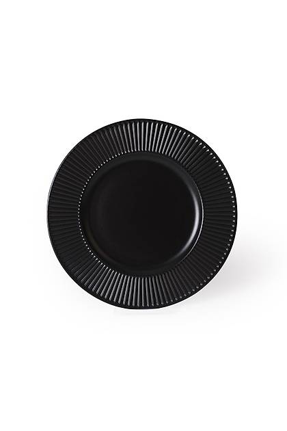 Mat Siyah Myra Pasta Taba�� 22 Cm 6 Adet 956