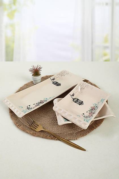Retro Selen Kayk Tabak 18-33 Cm 3 Adet