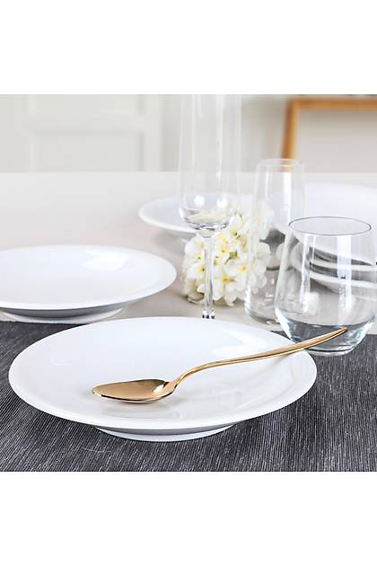 Beyaz Delta Yemek Taba 22 Cm 6 Adet