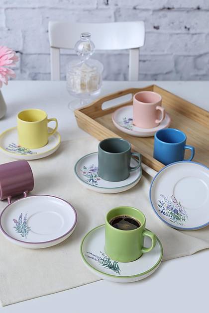 Elegant Blossoms Nordic Kahve Takm 12 Para 6 Kiilik 21788-93