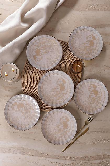 Vintage Cream Sirius Pasta Taba�� 22 Cm 6 Adet 22146