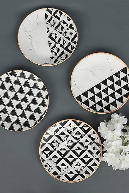Keraart Trigon Marble Servis Taba 25 Cm 4 Adet - 18765-66-67-68