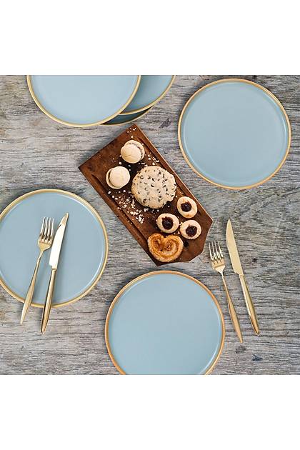 Nordic Gold Mat Gri Pasta Taba 22 Cm 6 Adet