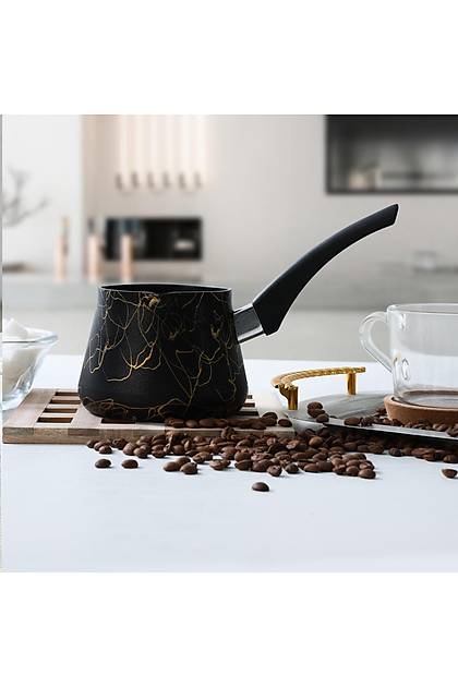 Elegance Granit Cezve & Stlk 4 Kiilik 400 ml