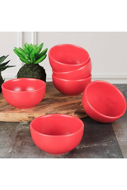 Bulut Mat Krmz erezlik/Sosluk 8 Cm 6 Adet