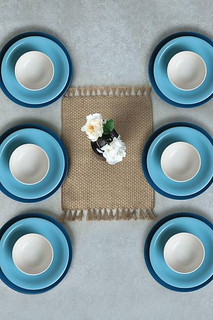 Blue Mix Yemek Takm 18 Para 6 Kiilik 031-413-420
