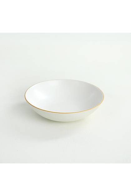 Beyaz Mat Gold Alfa Yemek Taba 21 Cm 6 Adet