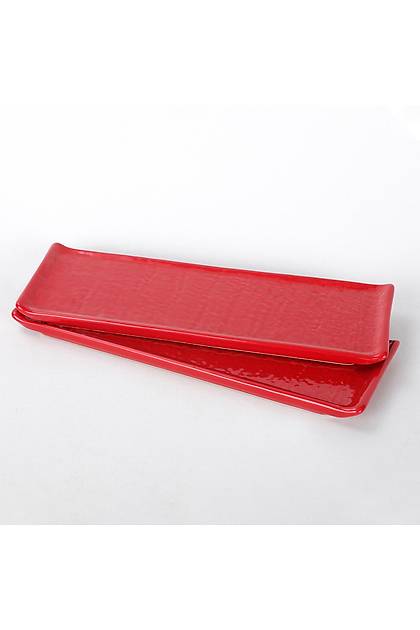 Krmz Doalta Kayk Tabak 33 Cm 2 Adet