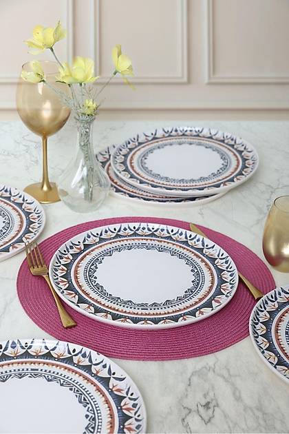 Keraart Ethnic Nordic Servis Taba 28 Cm 6 Adet 21618