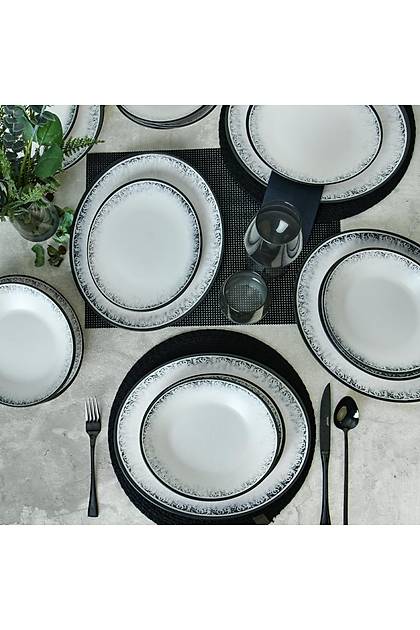 Keraart Stella Yemek Takm 18 Para 6 Kiilik Beyaz 206018