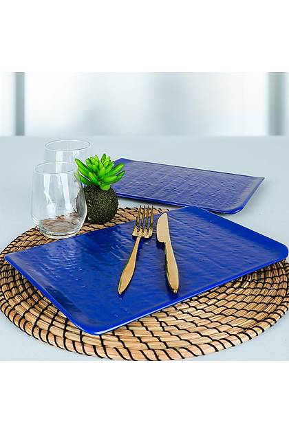 Mat Efe Mavi Doalta Kayk Tabak 30 Cm 2 Adet