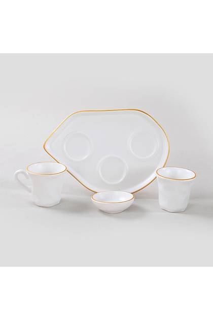 Gold Line Moka Kahve Sunum Seti 8 Para 2 Kiilik