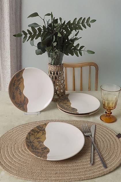 Terra Leaf Ege Pasta Taba 20 Cm 4 Adet 22878-79