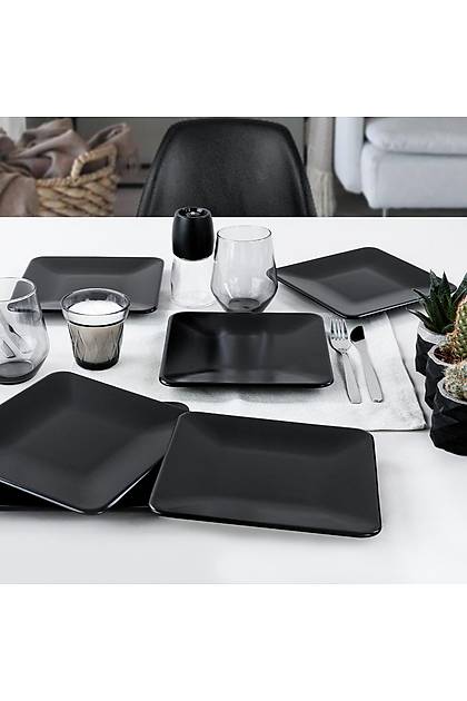 Mat Siyah Siera Pasta Taba 20 Cm 6 Adet