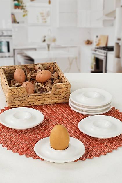 Mat Beyaz Ege Yumurtalk 13 Cm 6 Adet