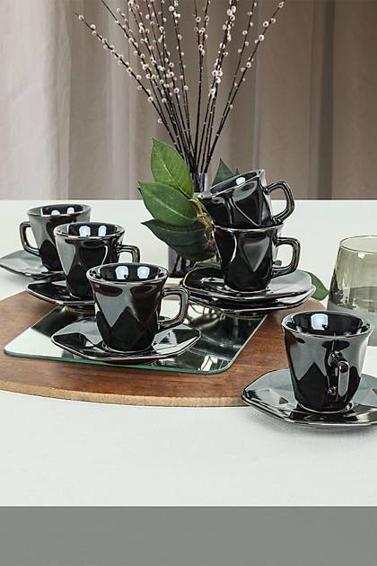 Shizen Kristal Kahve Fincan Takm 12 Para 6 Kiilik