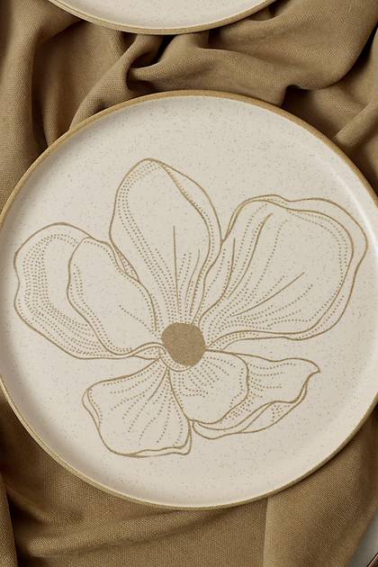 Taupe Bloom Nordc Pasta Taba 22 Cm 6 Adet 22529