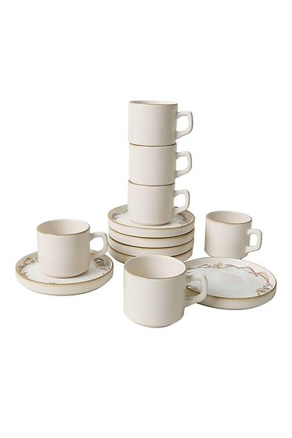 Bronze Bloom  Stackable ay Takm 12 Para 6 Kiilik
