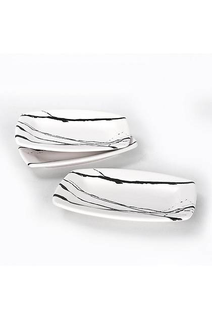 Mermer Kayk Tabak 19 Cm 3 Adet - 17951