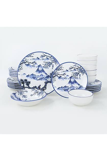 Keraart Blue Mountains Yemek Takm 24 Para 6 Kiilik - 20073/74/75