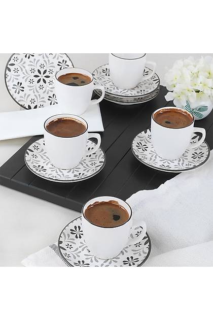 Tuli Grey Kahve Fincan Takm 12 Para 6 Kiilik - 19303