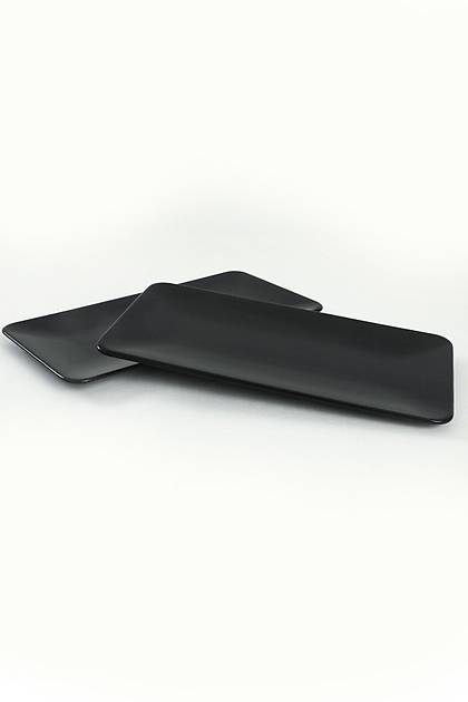 Siyah Siera Kayk Tabak 33 Cm 2 Adet