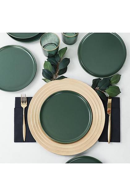 Mat Yeil Nordic Pasta Taba 22 Cm 6 Adet
