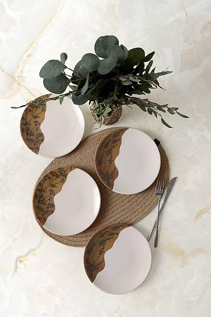Terra Leaf Ege Pasta Taba 20 Cm 4 Adet 22878-79