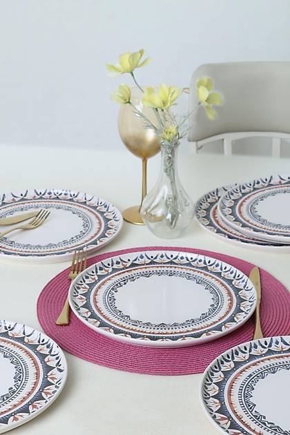 Keraart Ethnic Nordic Servis Taba 28 Cm 6 Adet 21618