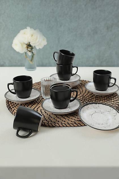 Keraart Line Kahve Fincan Takm 12 Para 6 Kiilik - 19301