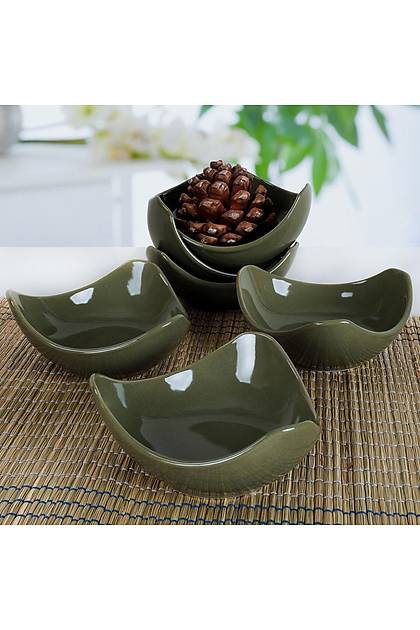 Koyu Yeil Lotus erezlik/Sosluk 14 Cm 6 Adet