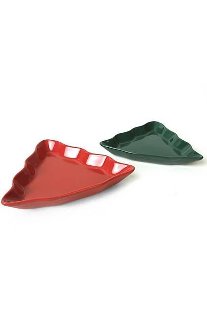 Yeil / Krmz am Kayk Tabak 22 Cm 2 Adet