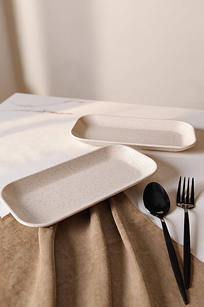 Keramika Mat Krem Pergamon Kay�k Tabak 26 Cm 2 Adet 040