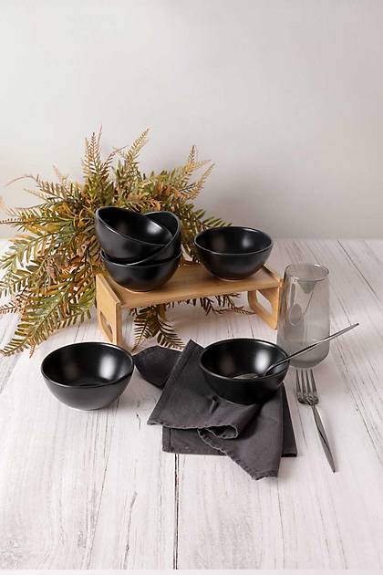 Mat Siyah Kera Kase 12 cm 6 Adet 956