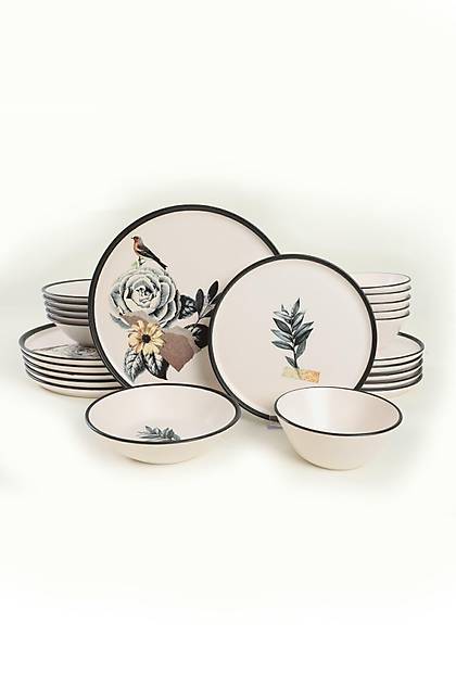 Keraart Romantic Nature Yemek Takm 24 Para 6 Kiilik 20884-85