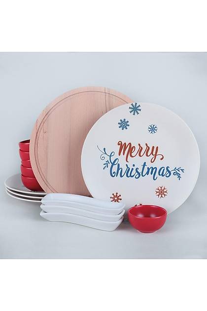 Merry Christmas Kahvalt Takm 14 Para 4 Kiilik
