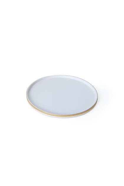 Mat Beyaz Gold Fileli Stackable Pasta Taba�� 21 Cm 4 Adet