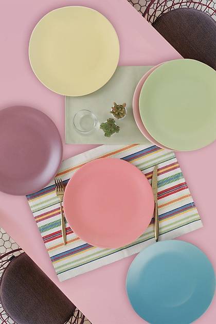 Rainbow Soft Matte Ege Servis Taba 25 Cm 6 Adet 960/990