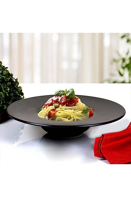 Mat Siyah Gurme Makarna Taba 28 Cm