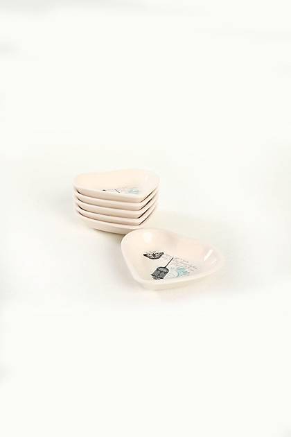 Retro Kalp erezlik Sosluk 14 Cm 6 Adet