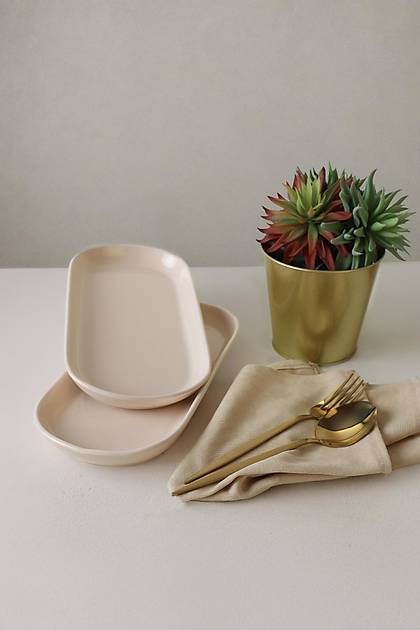 Krem Noyan Kay�k Tabak 28 Cm 2 Adet 030