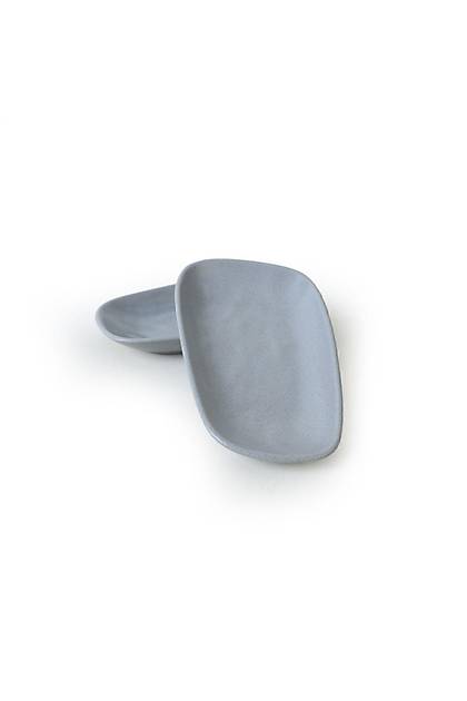 Mat Gri Tetra Kayk Tabak 28 Cm 2 Adet 647