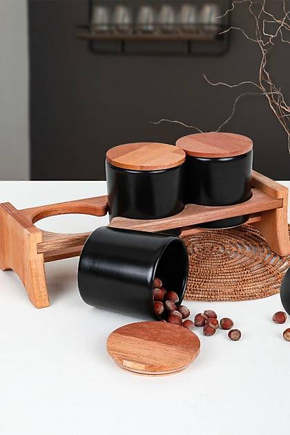 Mat Siyah Ege  Ahap Standl Saklama Kab 10 cm 3 Para