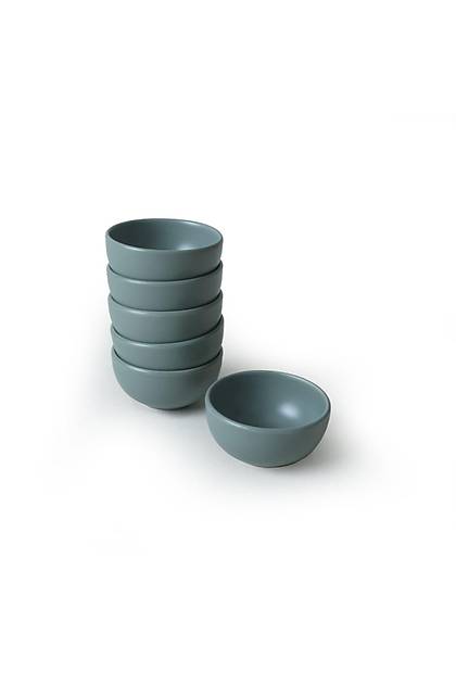 Mat Yeil Bulut Mini erezlik / Sosluk 8 Cm 6 Adet 322