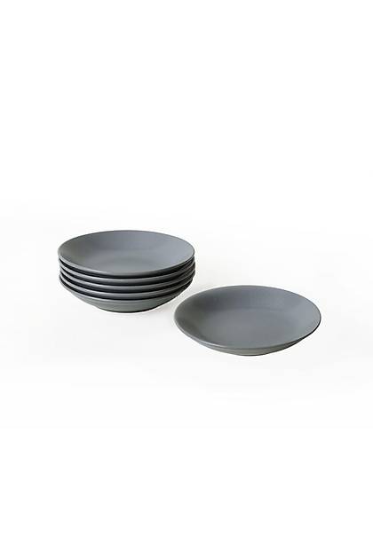 Mat Gri ef Yemek Taba 26 Cm 6 Adet 643