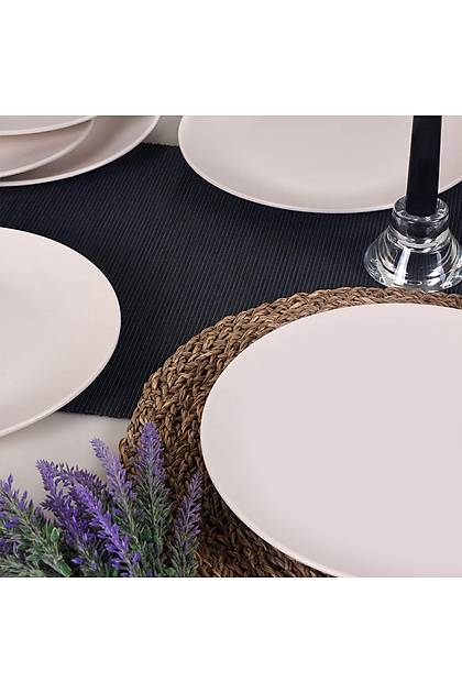 Mat Krk Beyaz Ege Servis Taba 25 Cm 6 Adet
