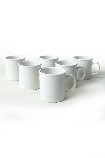 Mat Beyaz Varil Kupa 10 Cm 6 Adet 022