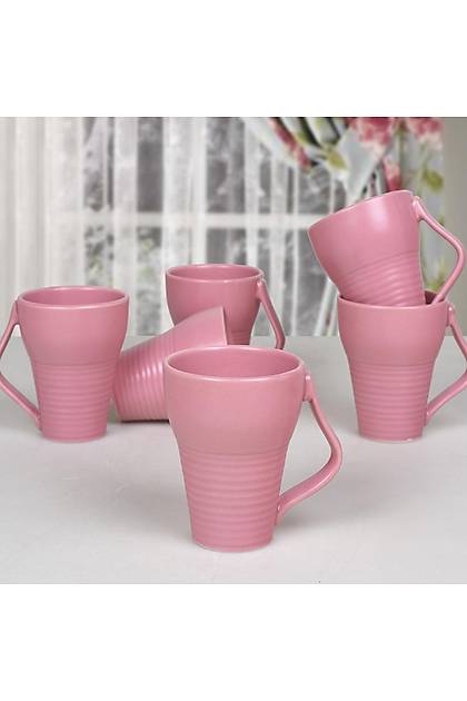 Mat Frambuaz Helezon Rolyefli Kupa 10 Cm 6 Adet